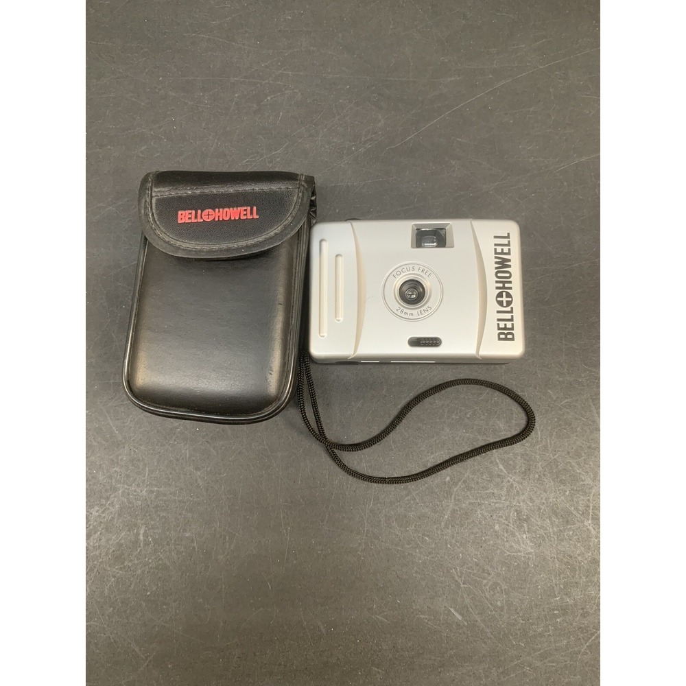 Bell & Howell 35mm Film Camera Focus Free 28mm Lens Point and Shoot Silver Black